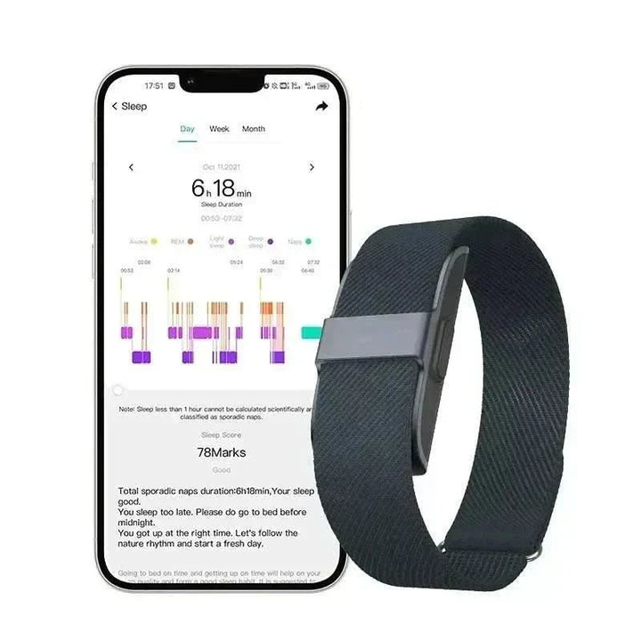 Rose gold smart fitness tracker, IP68 waterproof, continuously monitoring heart rate, blood pressure & activity.