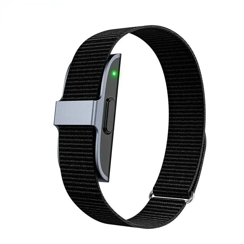 Silver wearable tech sports watch for fitness monitoring. Tracks steps, calories, sleep; perfect for active users.