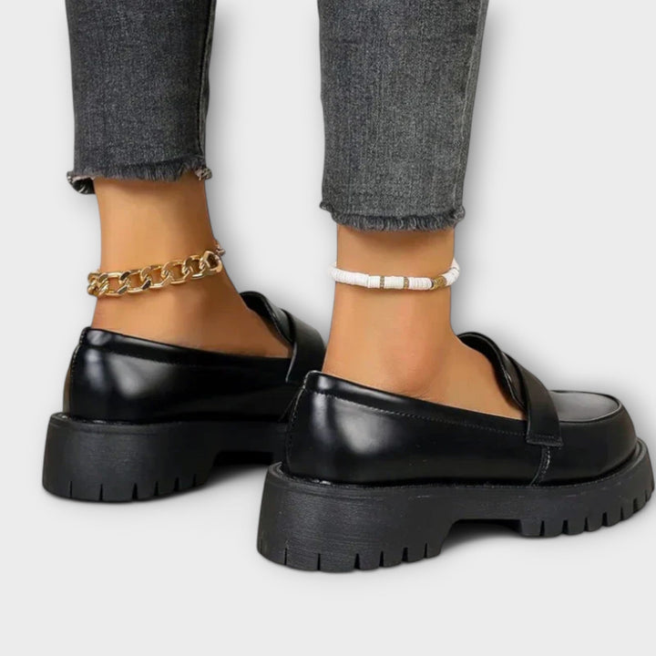 Comfortable women's orthopaedic walking loafers, featuring durable design and excellent foot support.