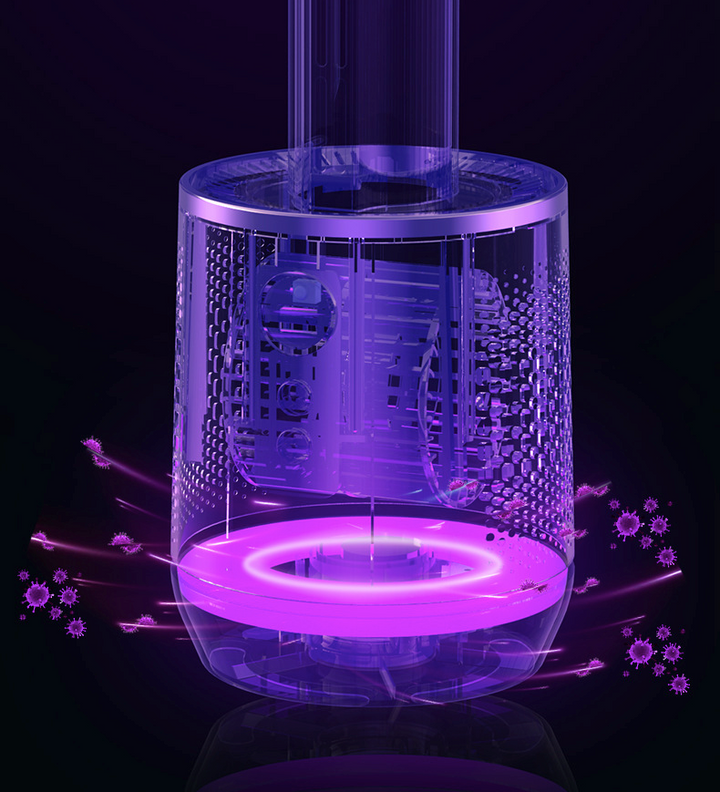 Ultimate home comfort with 3-in-1 bladeless tower fan: cool, purify, sterilize your air.