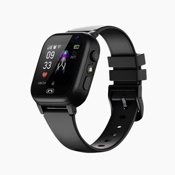 Blue children's GPS smartwatch with video call, accurate location tracking, and SOS for child safety.