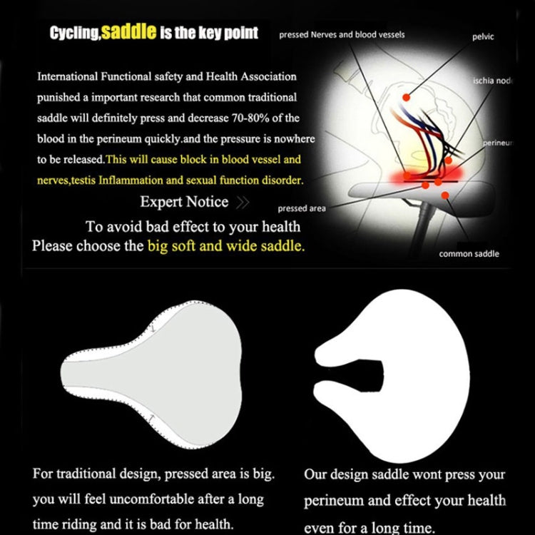 Comfort-focused blue noseless bike saddle. Ergonomic & shock-absorbing for improved performance on any bicycle.