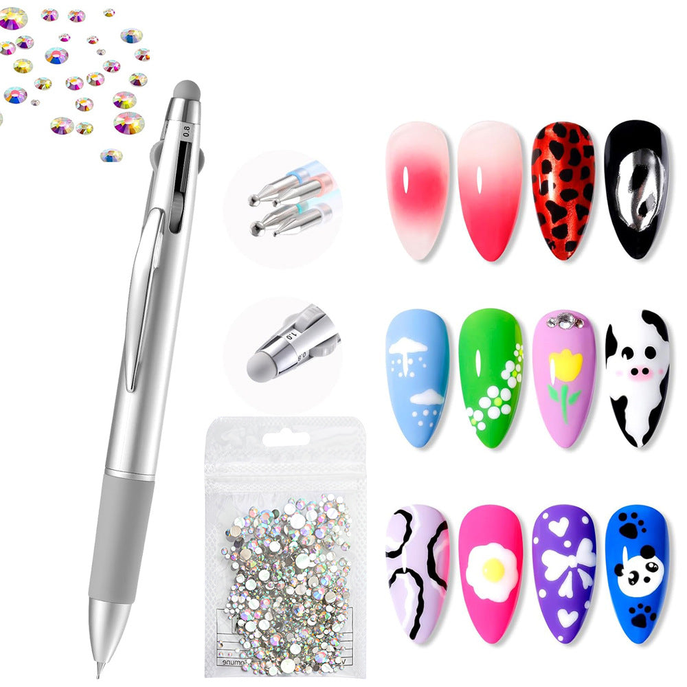 Blue professional nail art tool kit for intricate manicure designs & DIY nails. Essential beauty tools for artists.