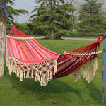 Double pink tassel hammock