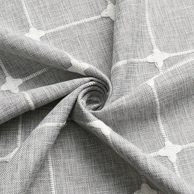 Inspired bohemian farmhouse waterproof linen shower curtain for a fresh and inviting bathroom look.