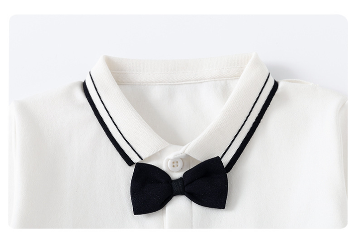 Blue formal suit for boys, perfect for special occasions. Includes a waistcoat, trousers & bow tie.