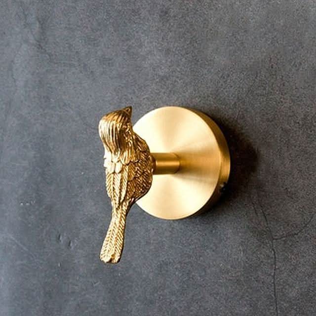 Brass animal wall hook rack with gold accents, decorative & unique home decor.