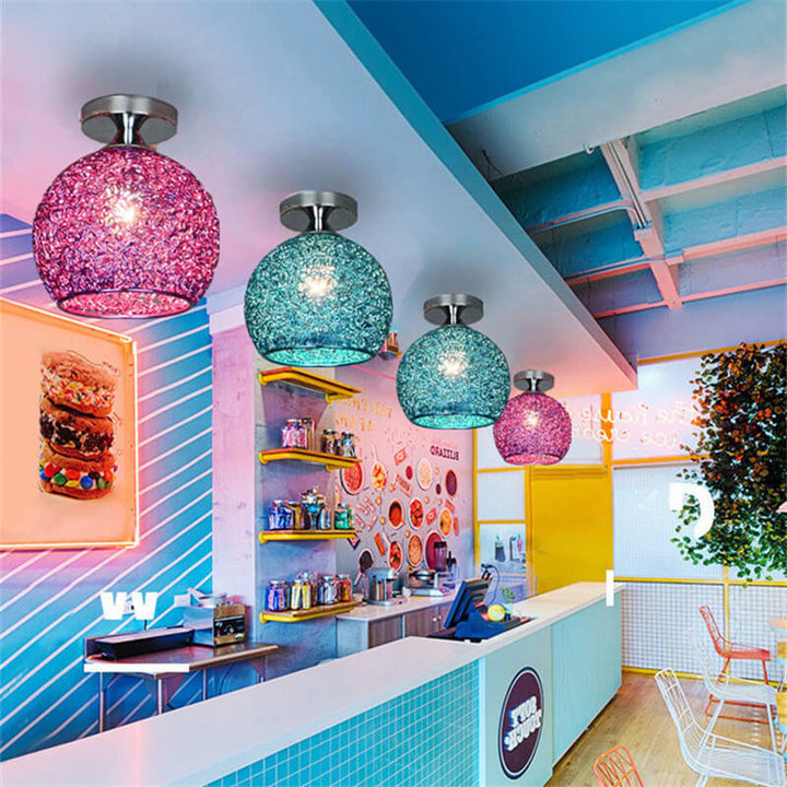Cheerful colorful kids table lamp providing bright light. Modern children's decor for a study desk or cozy bedroom.