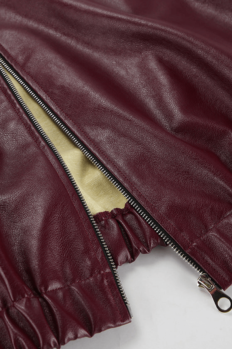 Elegant burgundy cropped jacket for women, a stylish outerwear piece perfect for modern layering.