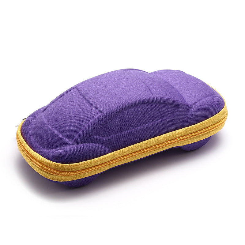 Unisex car-shaped organizer case for small essentials, travel accessory, desk storage, fabric.