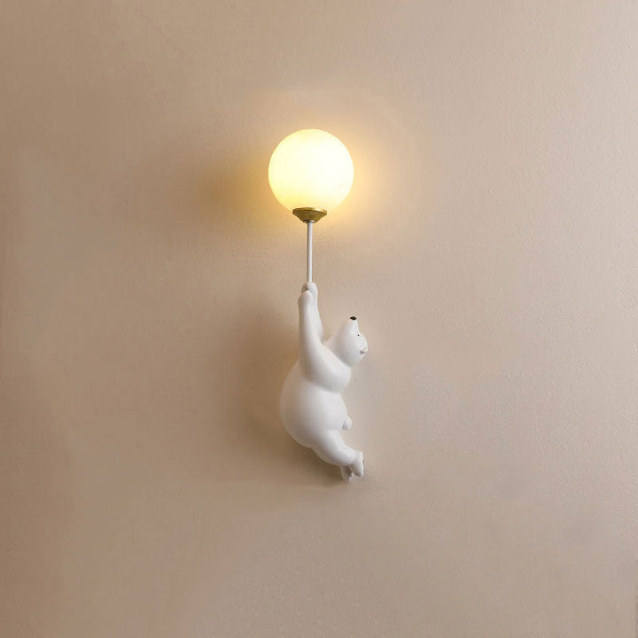 Kids' room bear wall lamp, a playful LED decorative light for a cheerful nursery accent.