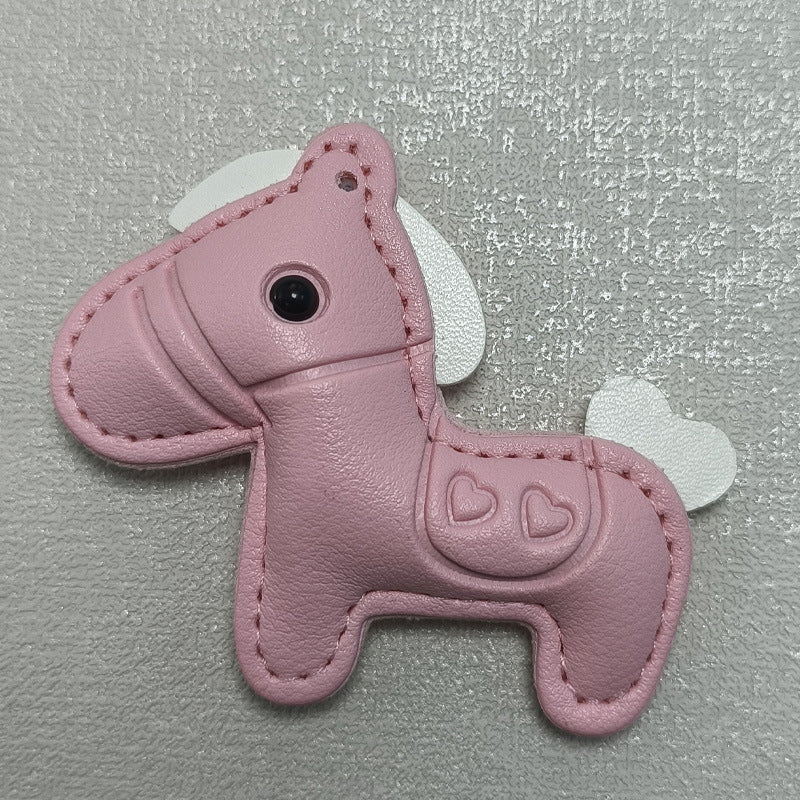 Versatile leather horse keychain. Stylish unisex gift and bag accessory, built to last.