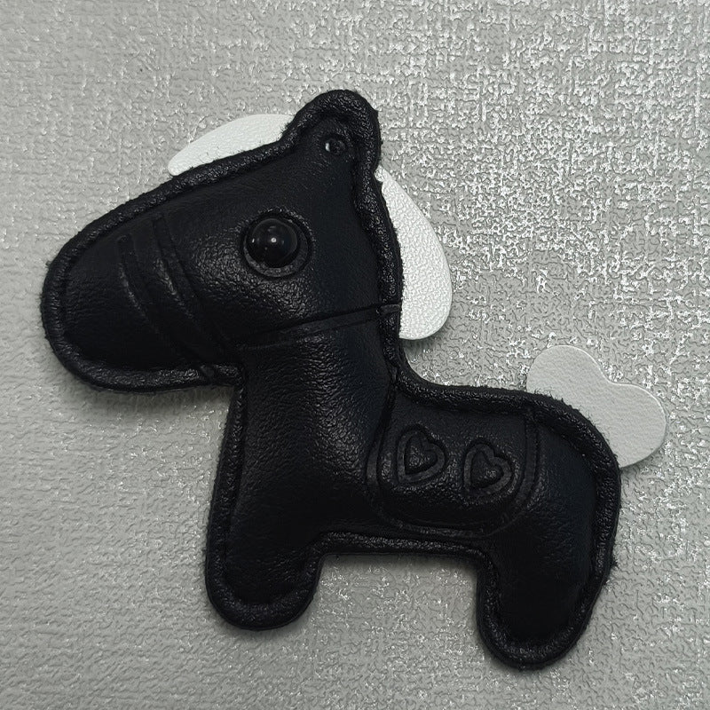 Classic leather horse keychain. A charming and durable unisex accessory, great for any bag.