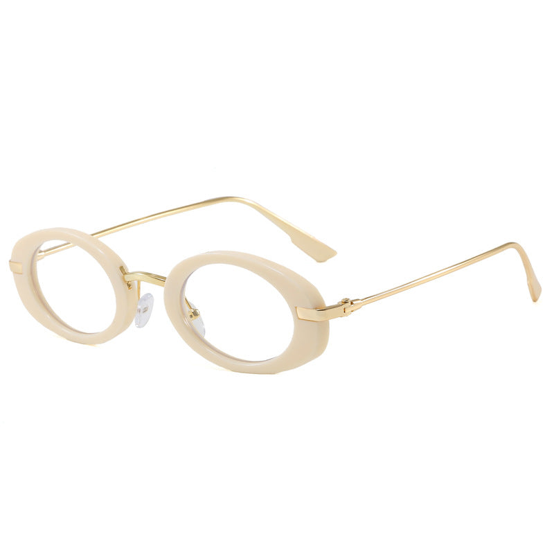 Smooth finish oval frame eyeglasses, a chic accessory for women seeking modern eyewear.