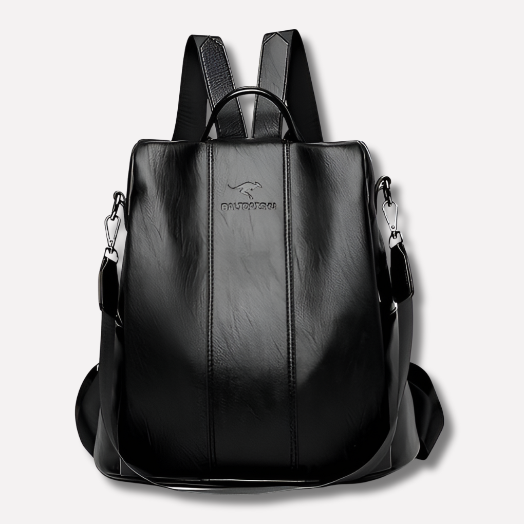 Chic women's anti-theft PU leather backpack, secure design, ideal for daily carry, travel, and style.