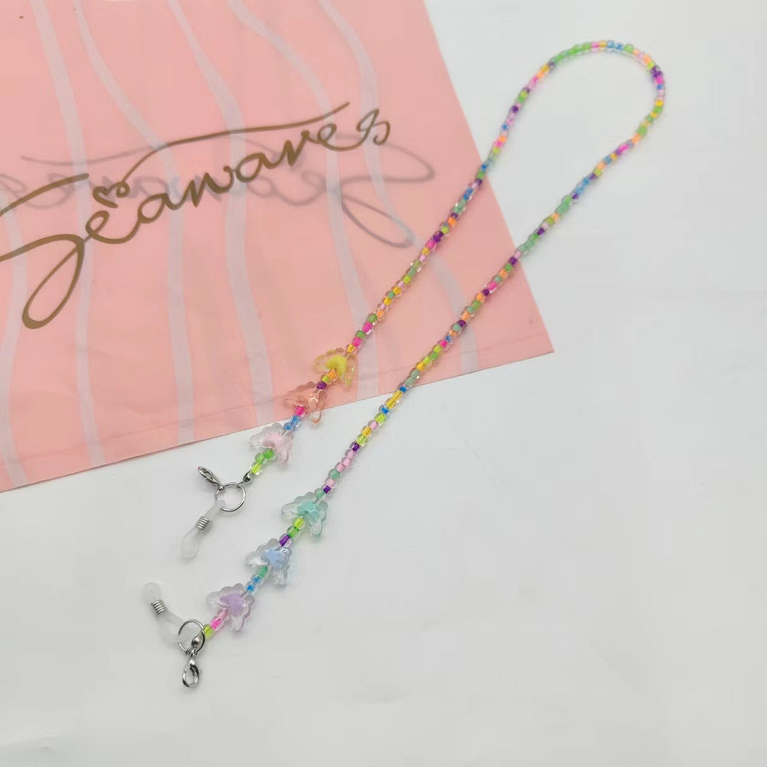Elegant women's butterfly eyewear holder. A fashionable glasses chain, perfect accessory to keep your spectacles safe.