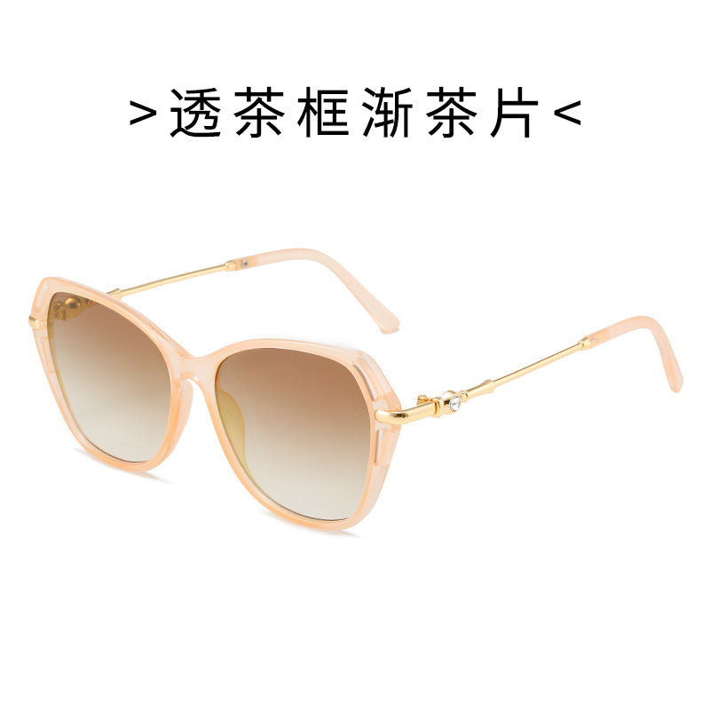 Women's UV protective cat-eye sunglasses, a chic fashion accessory for glamour and eye safety.