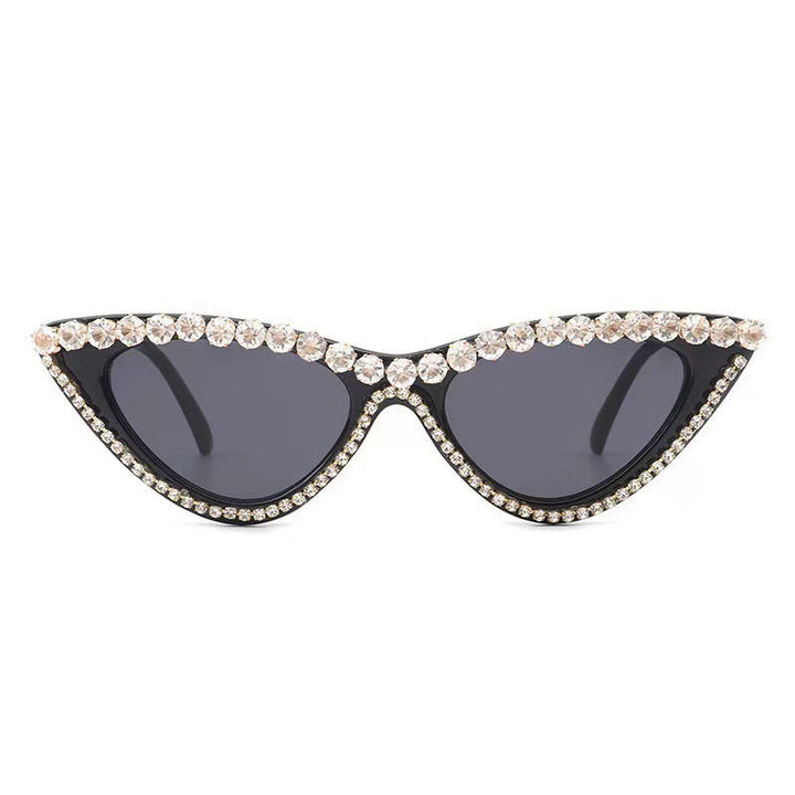 Fashionable cat-eye sunglasses for women, with dazzling rhinestone accents & essential UV protection.