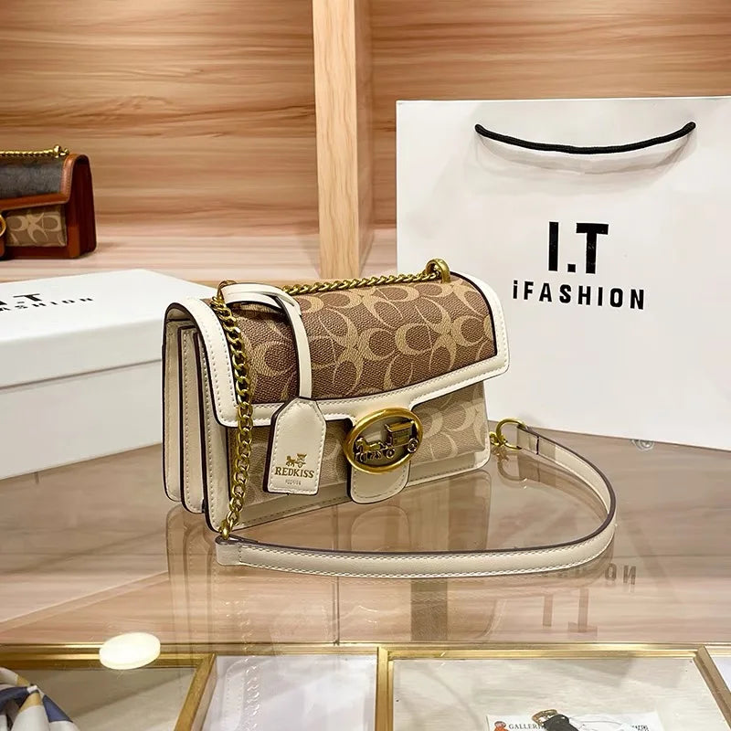 Stylish colorblock crossbody bag, a chic women's mini purse with designer appeal, perfect for everyday fashion.