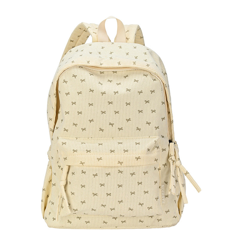 Everyday chic women's corduroy backpack with spacious design. A fashionable and practical bag for all your essentials.