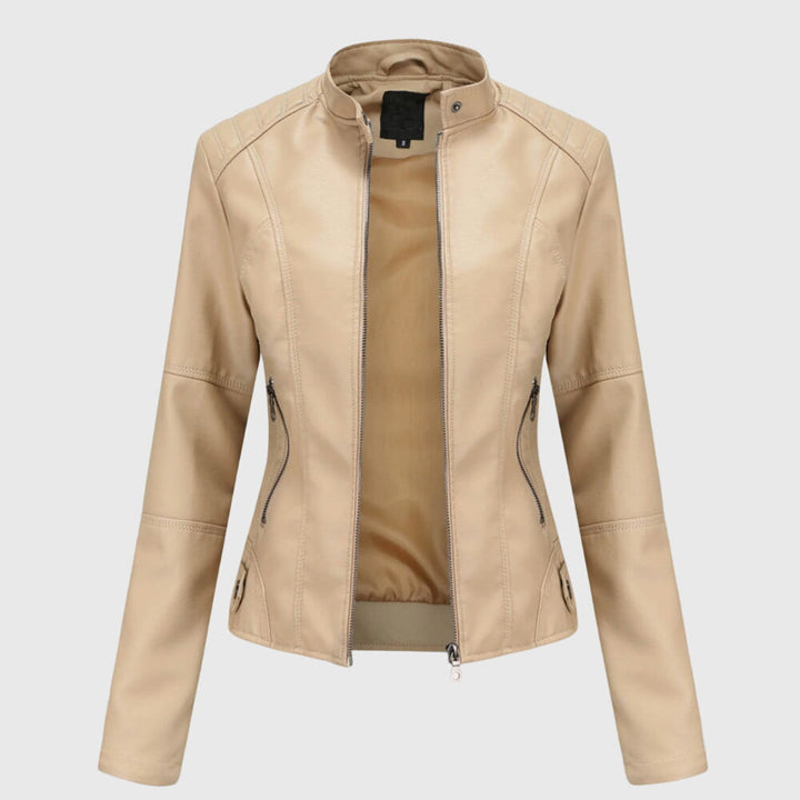 Modern women's chic jacket, perfect versatile outerwear. Elegant ladies' fashion jacket for sophisticated everyday style.
