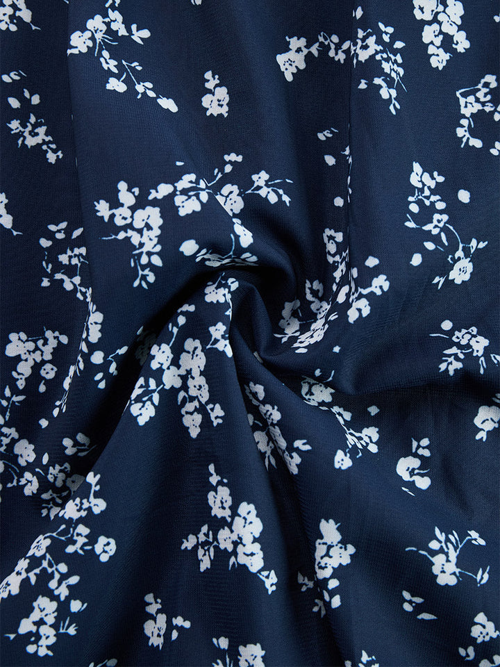 Versatile women's floral halter dress, ruched asymmetrical design for casual chic to evening wear.