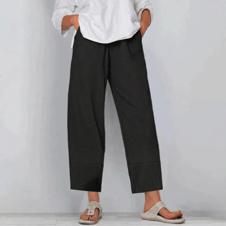 Comfortable women's versatile trousers, perfect for effortless everyday style and fashion apparel.