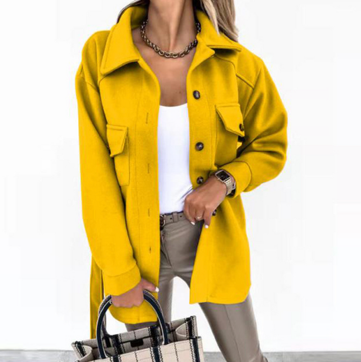 Elegant women's lightweight spring jacket, chic and versatile for mid-season outdoor style.