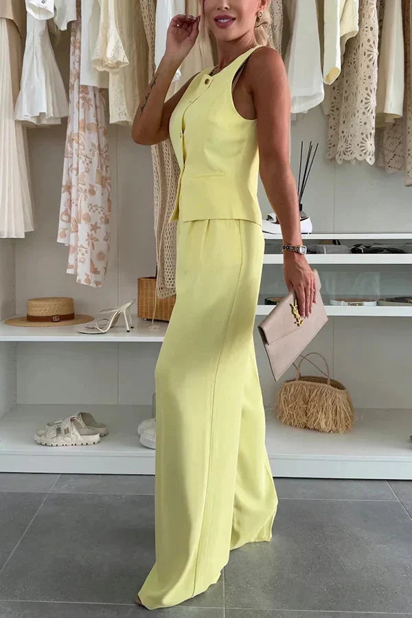 Pink breathable women's two-piece co-ord set. Stylish matching outfit for summer and casual fashion.