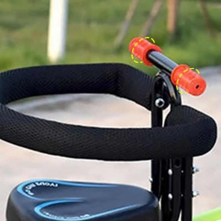 Enjoy family cycling with this comfortable children's bike seat, providing a secure & happy ride for your child.