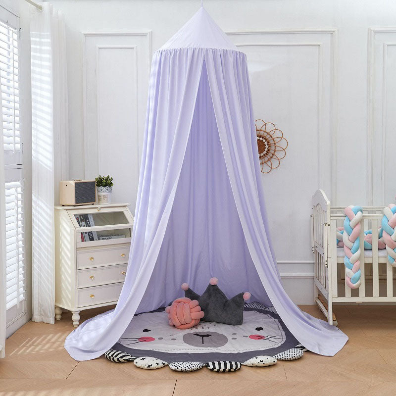 Create a peaceful sleep haven with this black blackout bed canopy for your child's room.