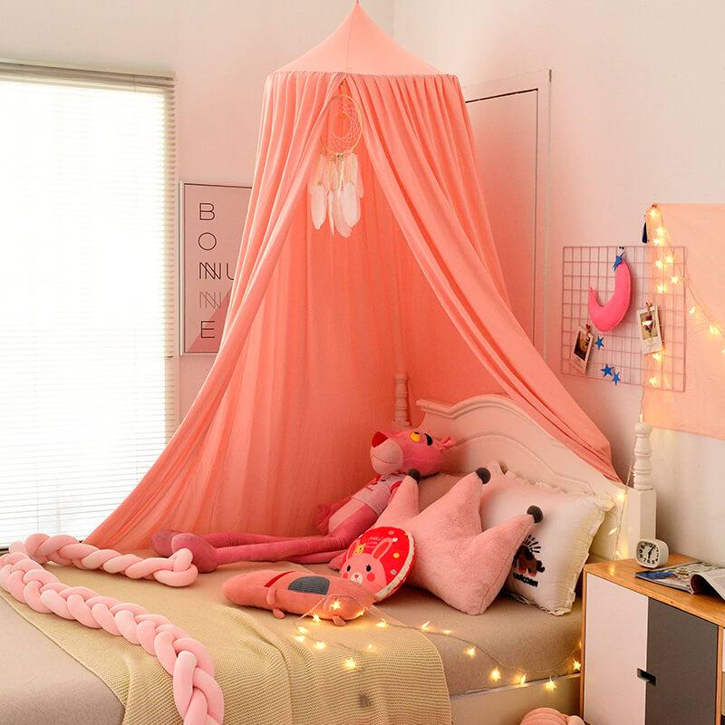 Nursery blackout bed canopy, offering light reduction for better sleep & a magical play nook.