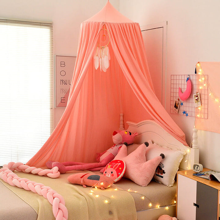 Nursery blackout bed canopy, offering light reduction for better sleep & a magical play nook.