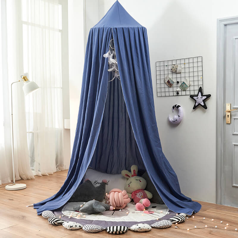 Play space & sleep solution: Blackout bed canopy for kids' room, blocking light effectively.