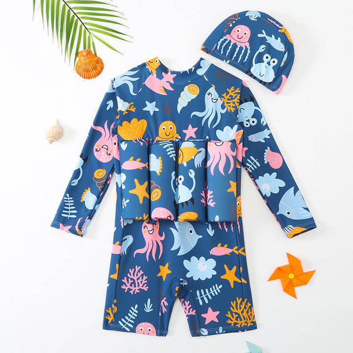 Adjustable children's buoyant vest, perfect for safe water play & summer fun.