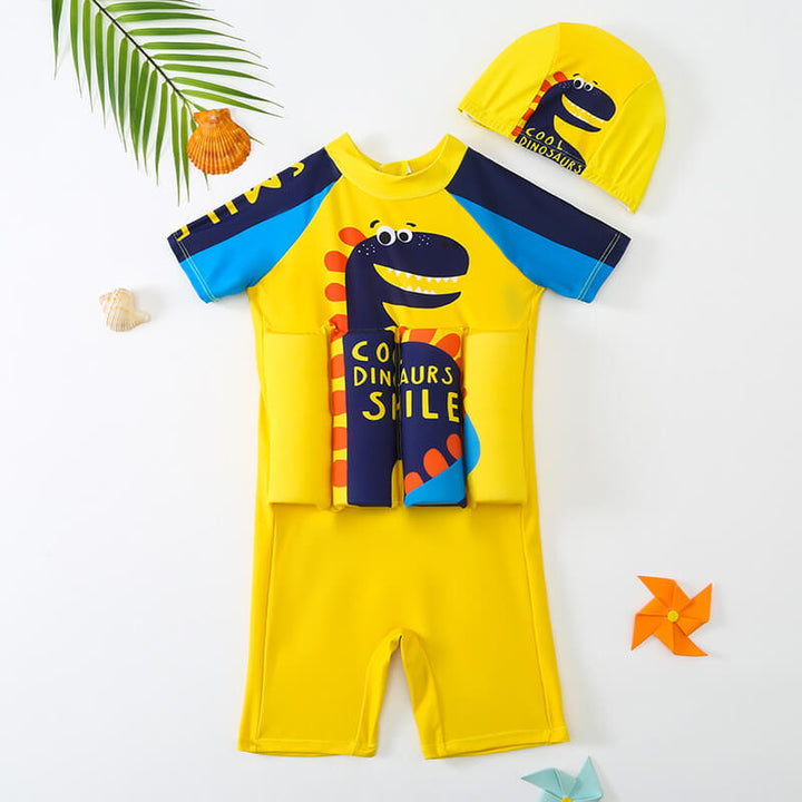 Toddler's buoyant swim vest for learning to swim, ensures safety & comfort.