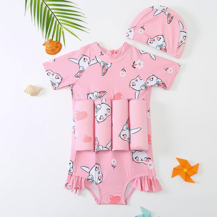 Buoyant swim vest for kids, perfect for confident swimming lessons.
