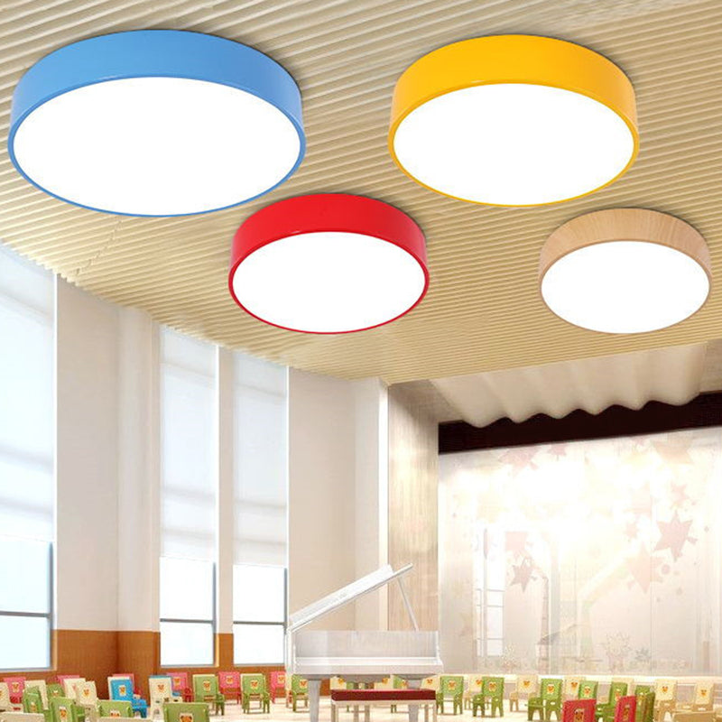 Round LED ceiling light, perfect for kids' playroom or nursery. Dimmable, colorful, and energy-efficient lighting.