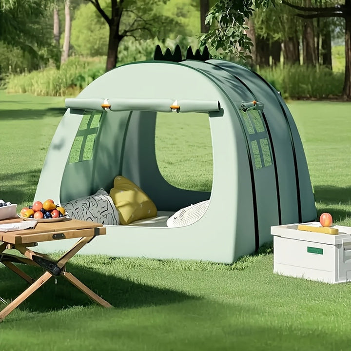 Fun dinosaur-shaped play tent for kids, perfect for toddlers' indoor & outdoor adventures.