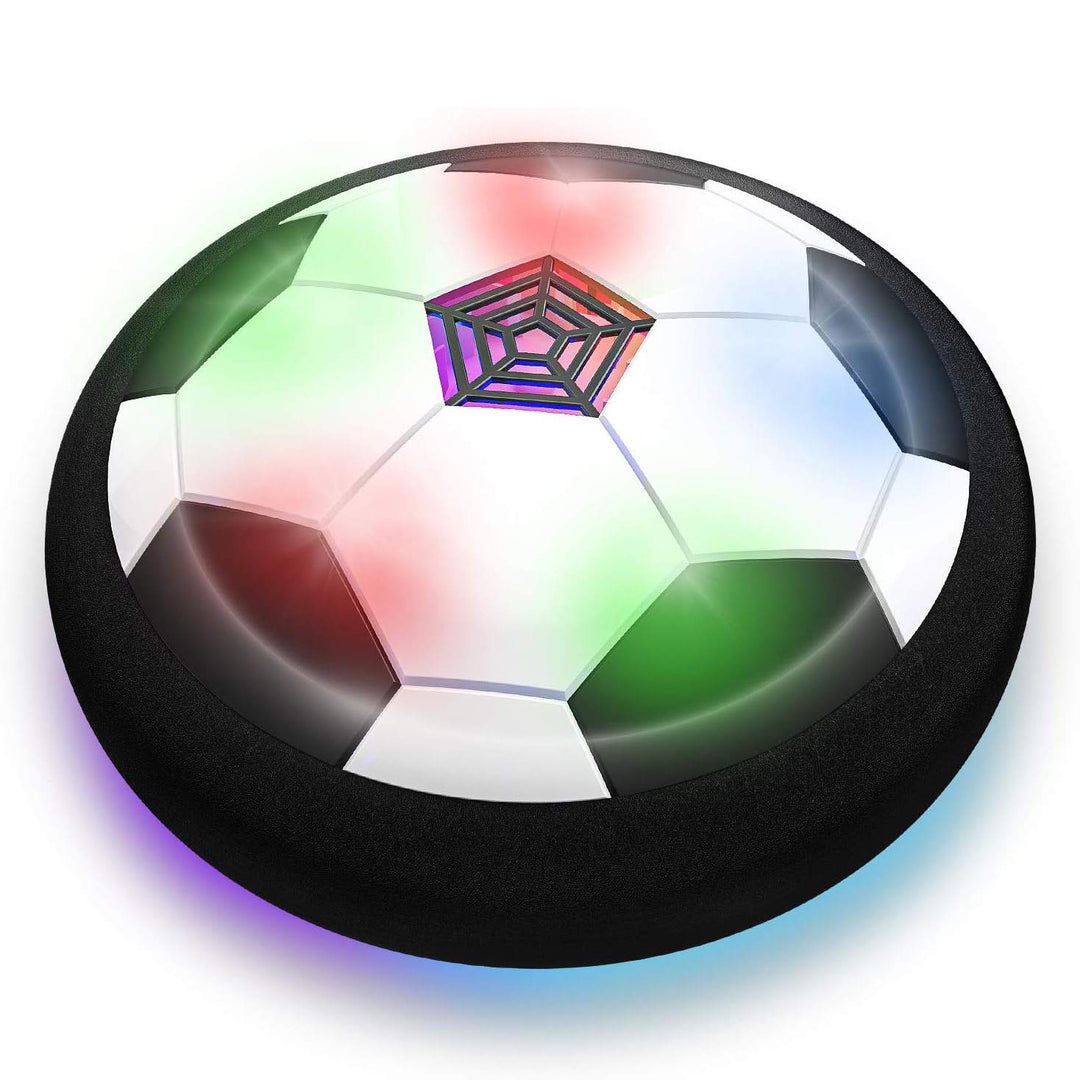Kids' electric floating sports football toy, a light-up indoor game for active play; great gift for children & pets.