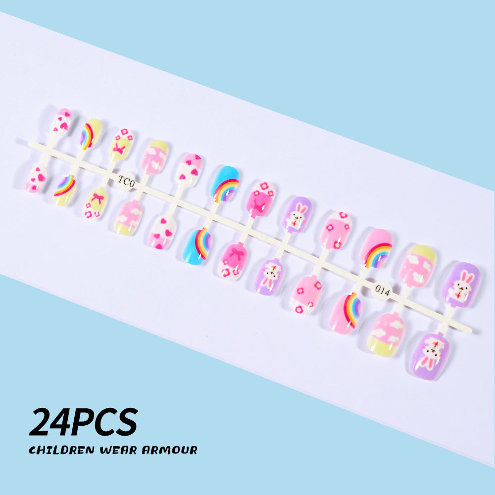 Easy apply children's nails, press-on for safe temporary nail art and playtime fun.