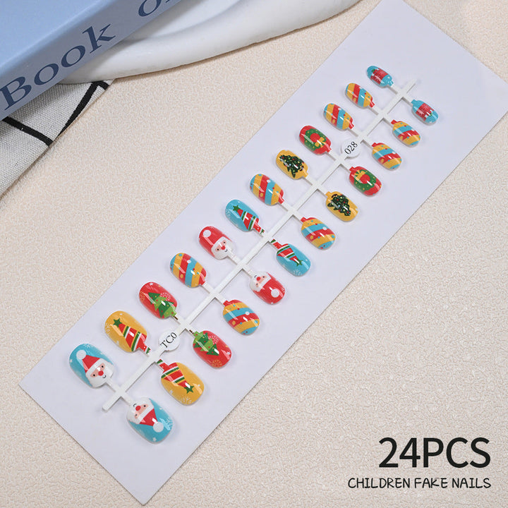 Safe non-toxic press-on nails for children, perfect for easy nail art & girls' playtime.
