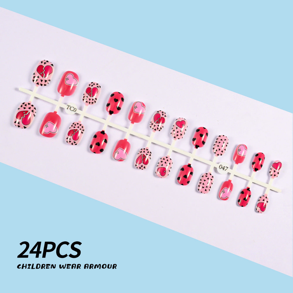 Non-toxic children's press-on nails, perfect for girls' easy & fun nail art.