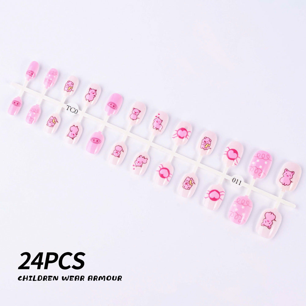 Kids' manicure: Non-toxic press-on nails for fun & safe temporary nail art.