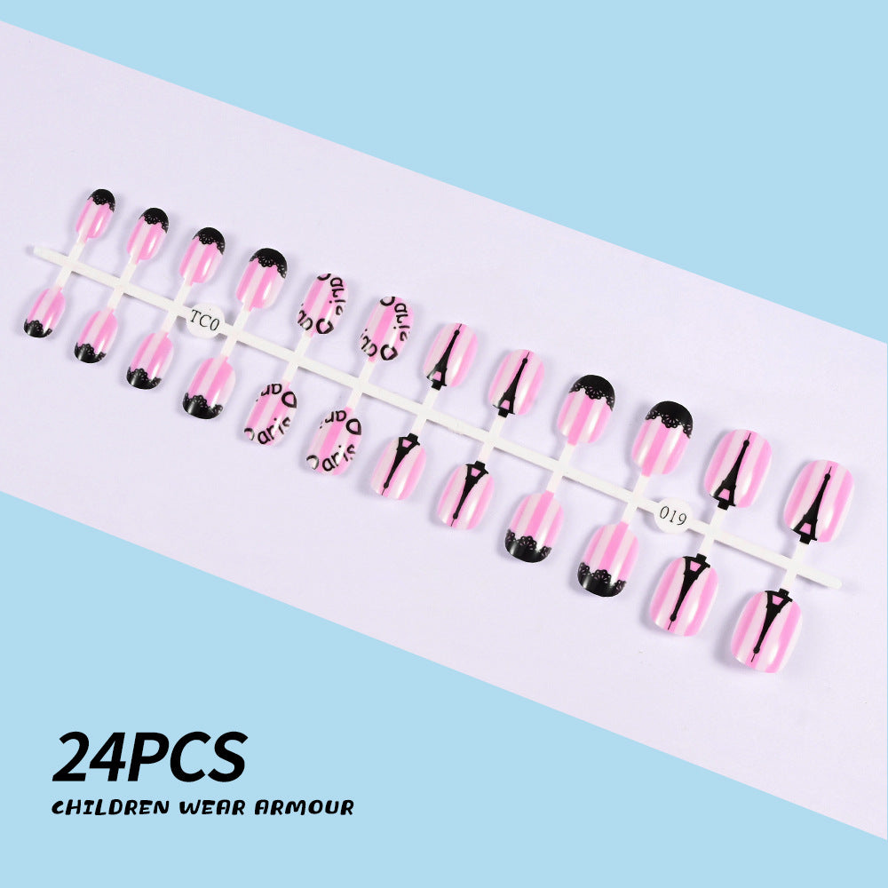 Children's fake nails: Easy press-on design, safe & non-toxic for nail art play.