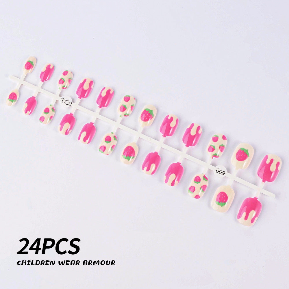 Easy apply, non-toxic press-on nails for girls' fun nail art & safe playtime.