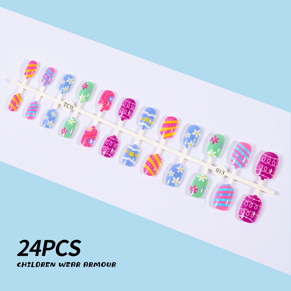Playtime accessory: Non-toxic press-on fake nails for kids, simple & fun nail art.