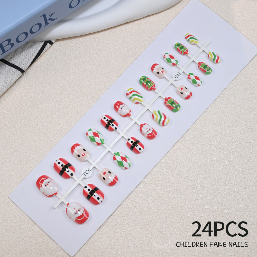Children's nail art kit: Fun press-on fake nails, non-toxic & easy for little hands.