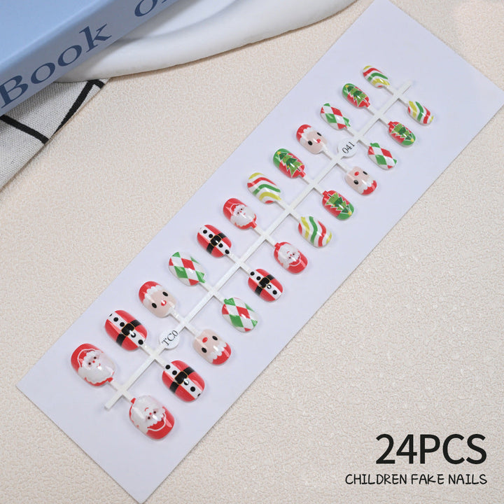 Children's nail art kit: Fun press-on fake nails, non-toxic & easy for little hands.