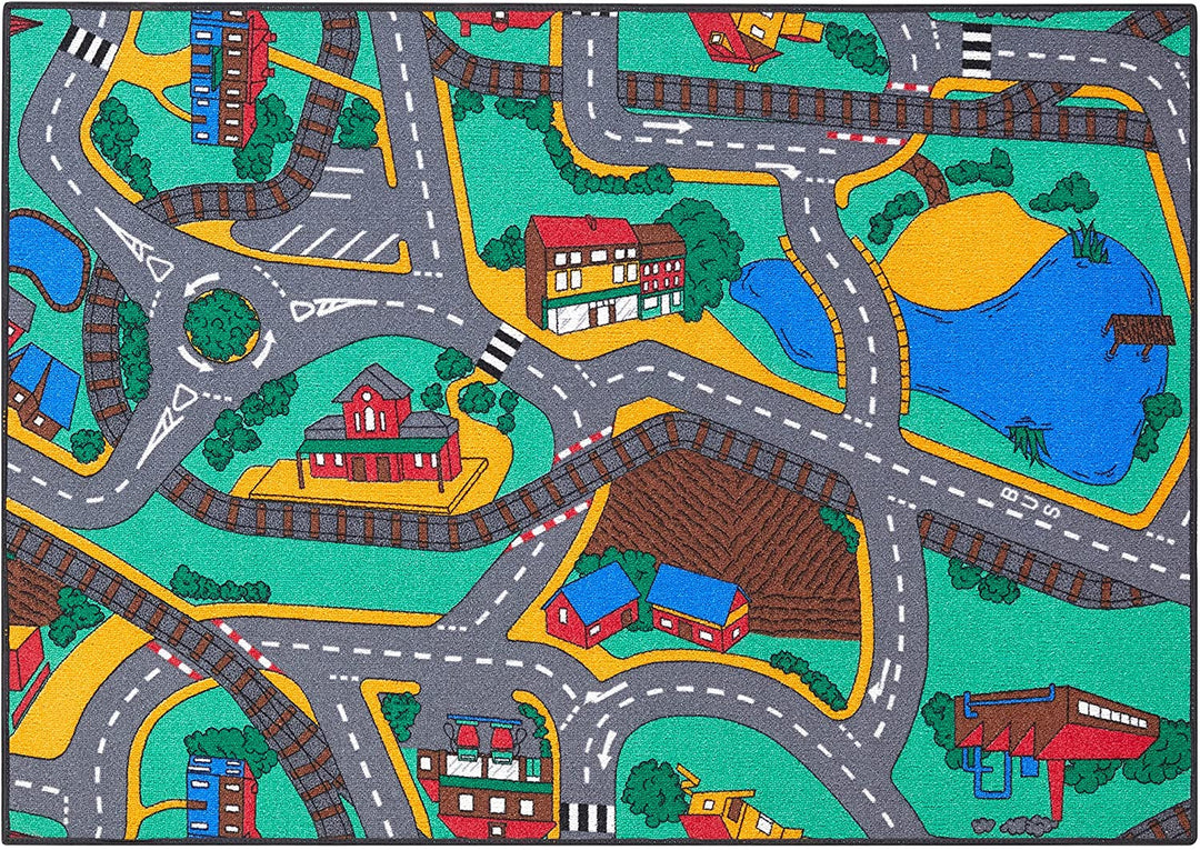 Vibrant kids activity mat, non-slip & educational. Ideal for nursery decor, encouraging creative play & learning.